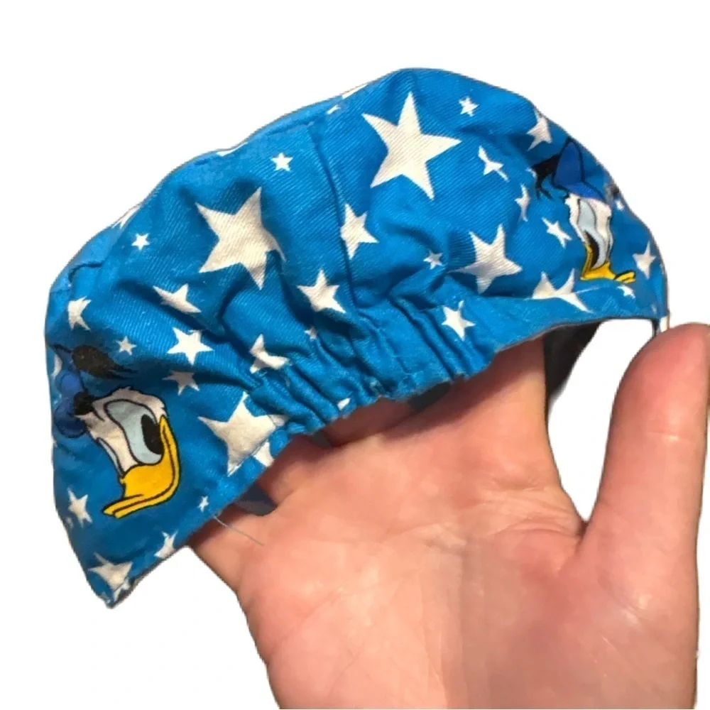 Vintage Mickey Mouse Hat Retro Blue Painters Cap Disney Character Stars Child